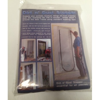 Reusable heavy duty dust screen for doors stops dust and mess from travelling and saves clean up time and costs