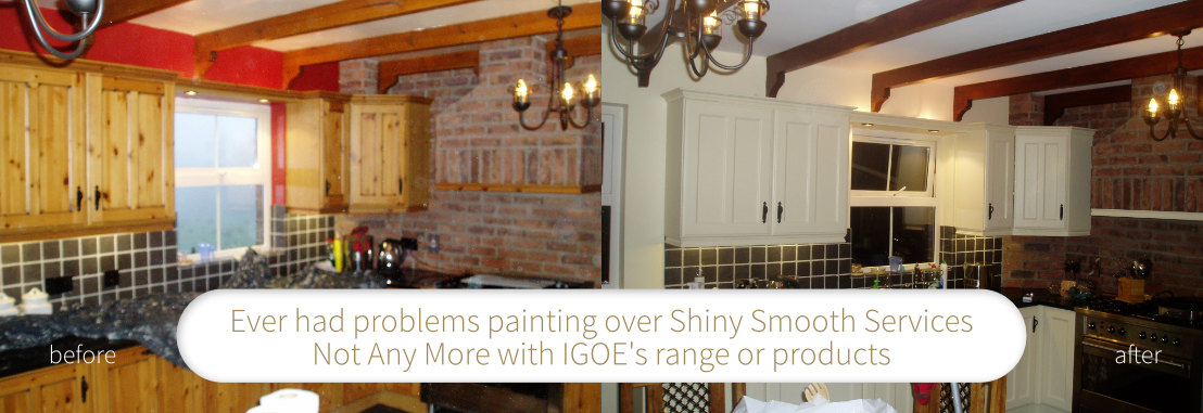 Ever had problems painting over Shiny Smooth Services Not Any More with IGOE's range or products