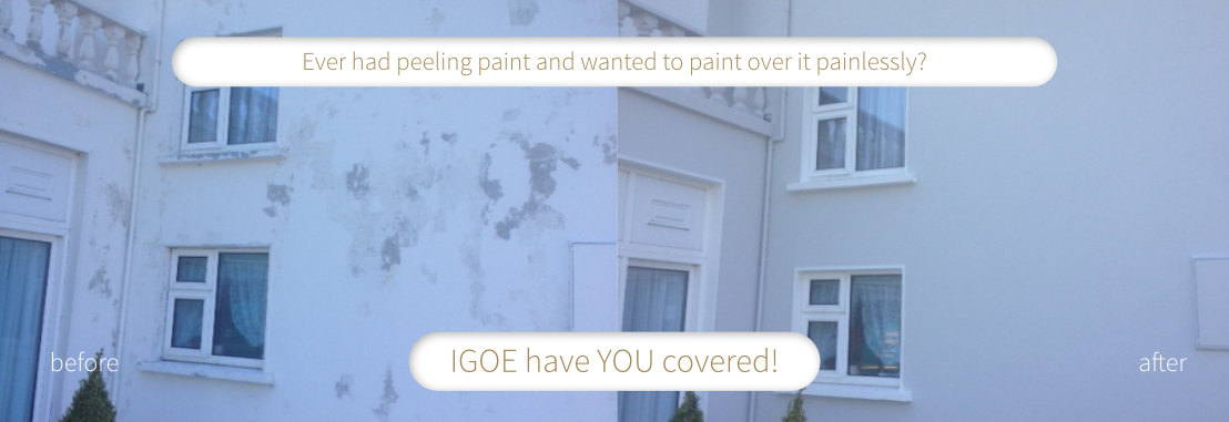 Ever had peeling paint and wanted to paint over it painlessly?    IGOE have YOU covered!